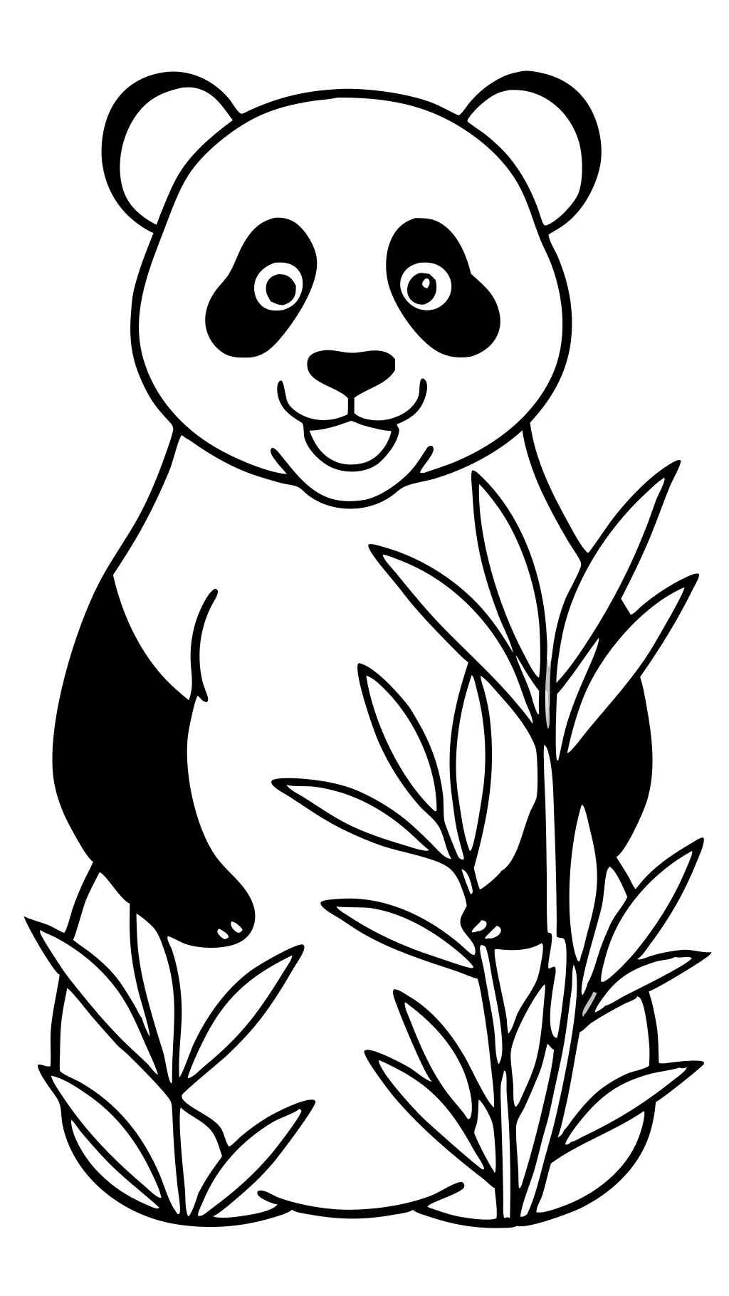 Página para colorear de oso panda